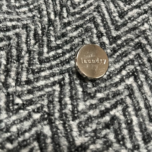 Laundry By Shelli Segal Black and White Pea Coat Size S - Picture 9 of 14